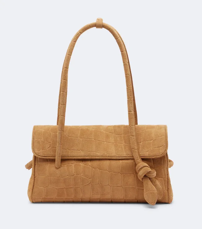 Turismo Long Medium suede shoulder bag