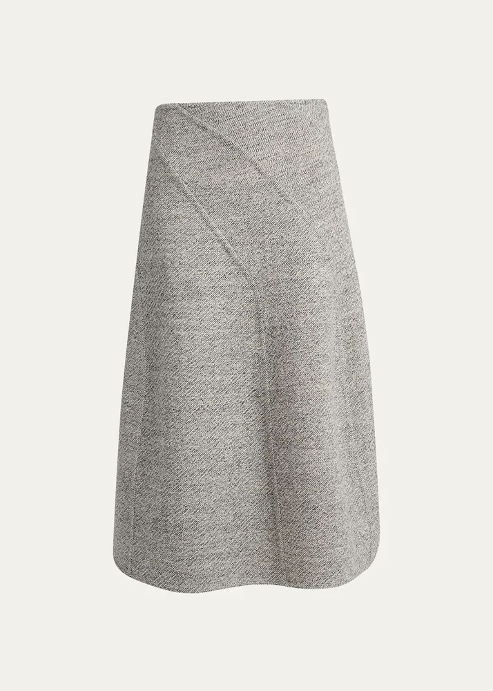 Gaelle Paneled Flare Midi Skirt