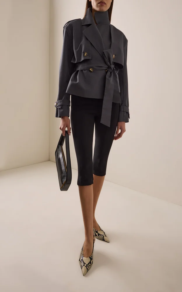 The Cropped Charles Cotton-Blend Trench Coat