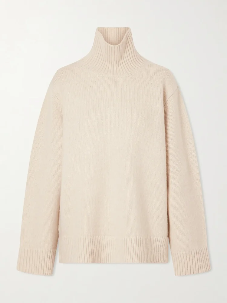 Wool turtleneck sweater