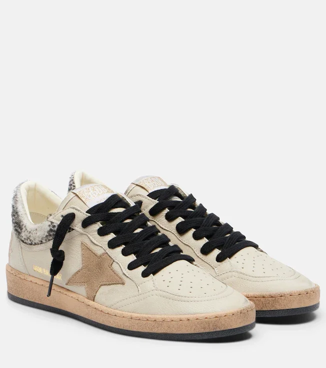 Ball Star leopard-print leather sneakers