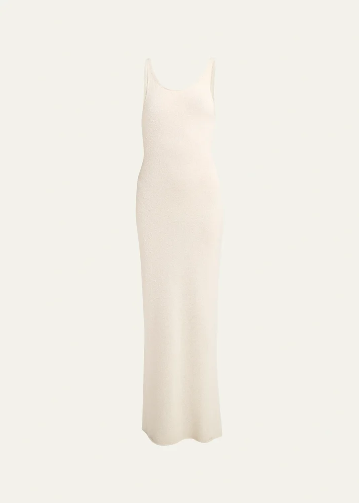 Nyra Silk Gauze Knit Sleeveless Maxi Dress