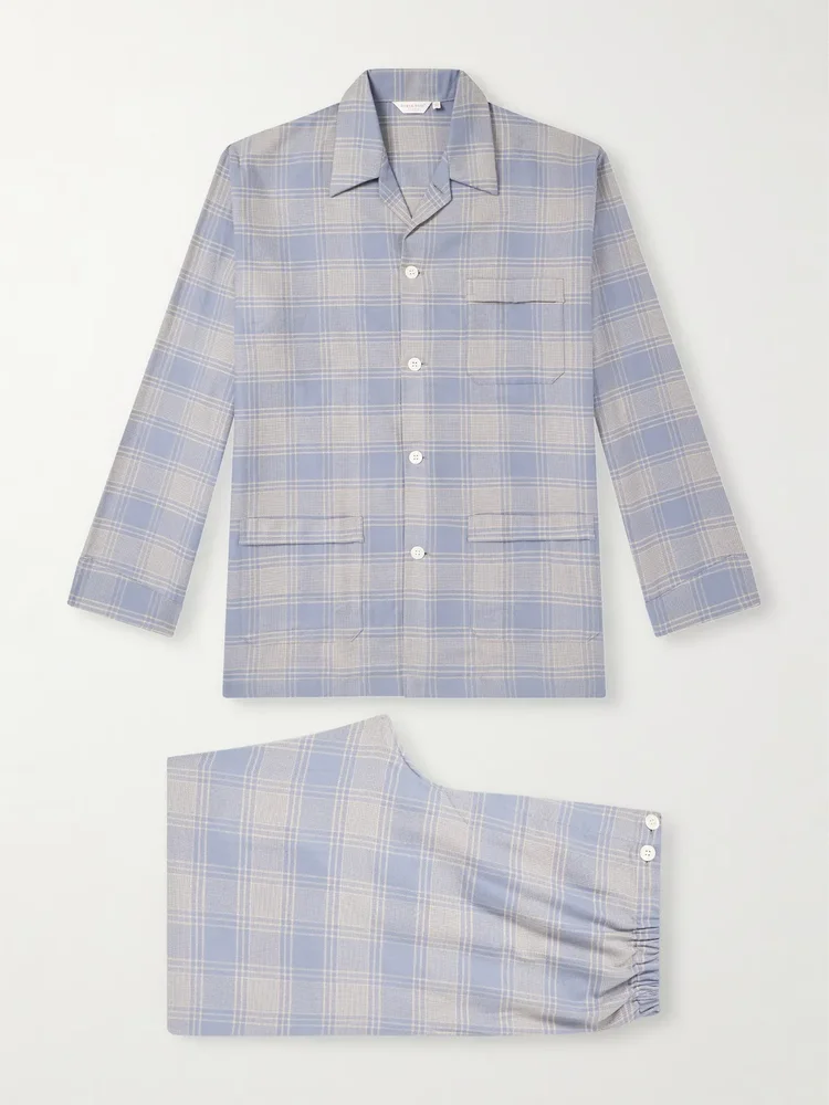 Kelburn 52 Checked Cotton Pyjama Set