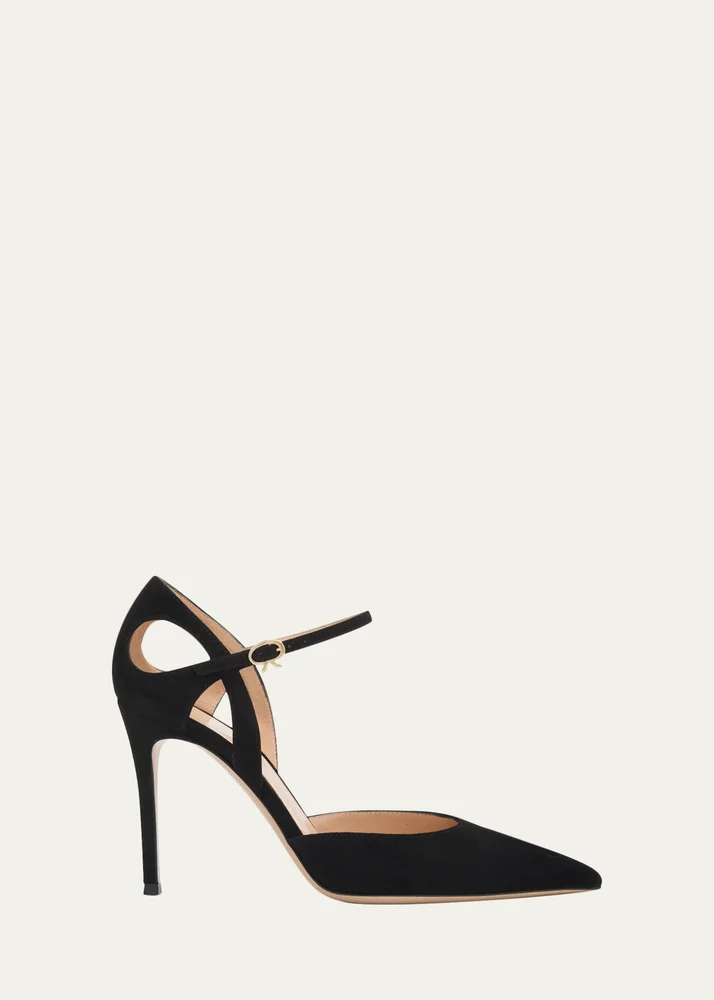 95mm Suede Pointed-Toe Pumps