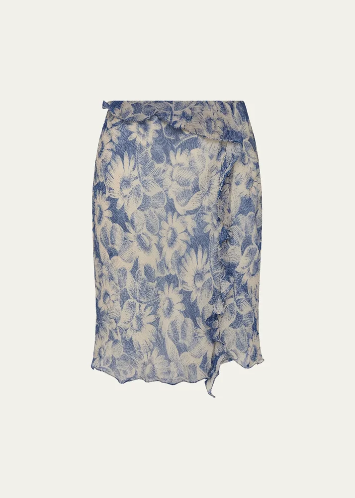 Lilia Ruffle Midi Skirt