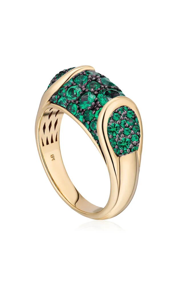 Slim Vice 14K Yellow Gold Multi-Stone Ring