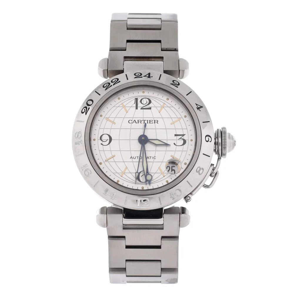 Pre-Owned Pasha C GMT Automatic Watch Stainless Steel 35
