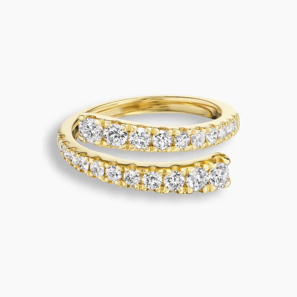 Graduated Diamond Wrap Ring