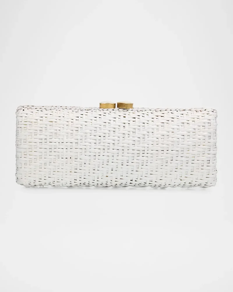 The Nantucket Woven Leather Clutch