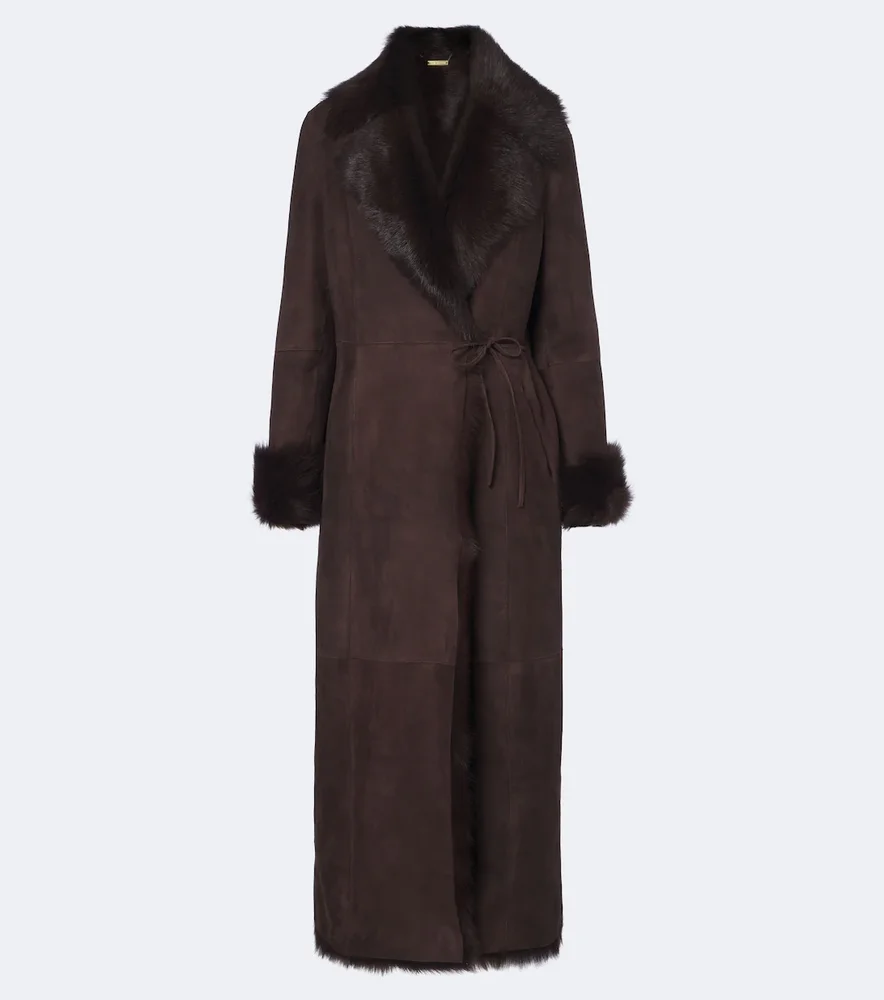 Joni shearling wrap coat