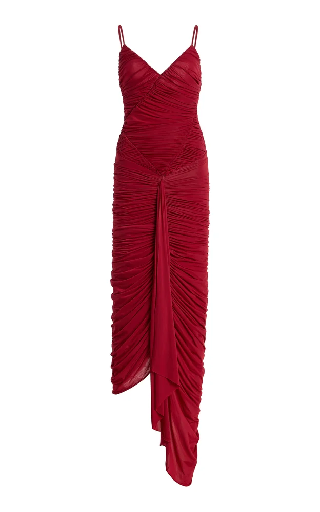 Mater Ruched Jersey Maxi Dress
