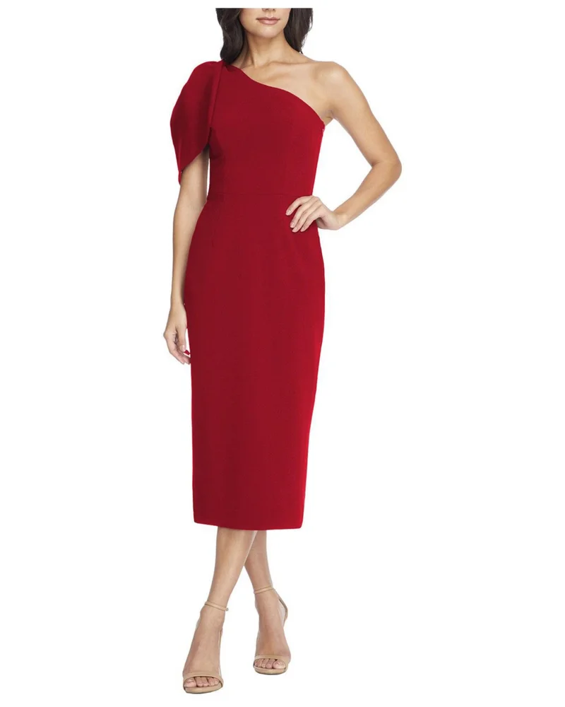Tiffany One Shoulder Bow Midi Dress