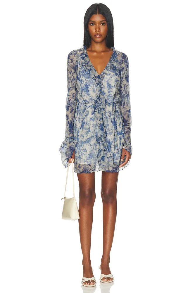 Lilia Ruffle Long Sleeve Mini Dress