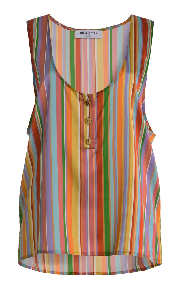 Exclusive La Isla Poppy Silk Satin Tank Top