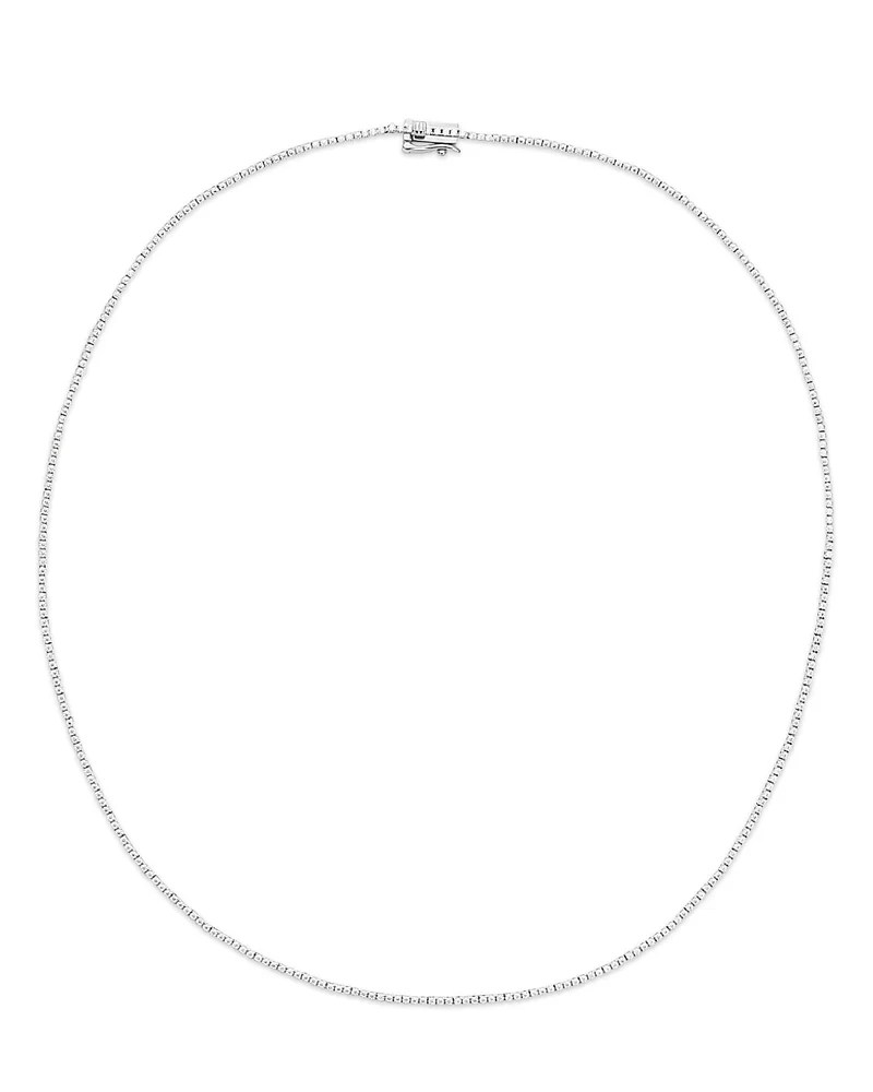 Diamond Tennis Necklace in 14K White Gold, 2.0 tcw