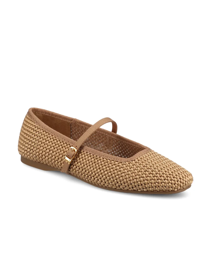 The Hummingbird Mary Jane - Gold Woven Satin