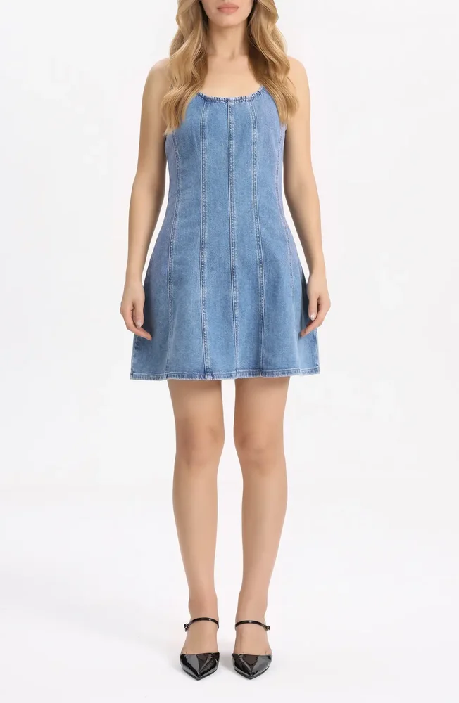 Denim Pinafore Dress