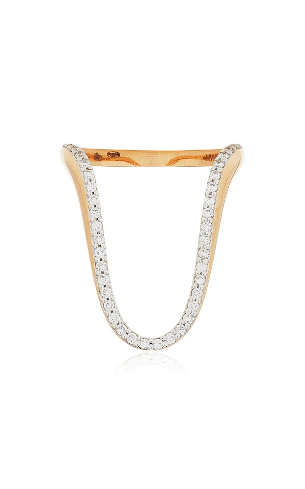 Radiant 18K Rose Gold Diamond Ring