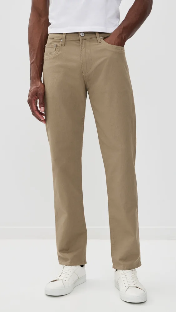 Elijah Stretch Linen Straight Jeans - 32" (Sand)