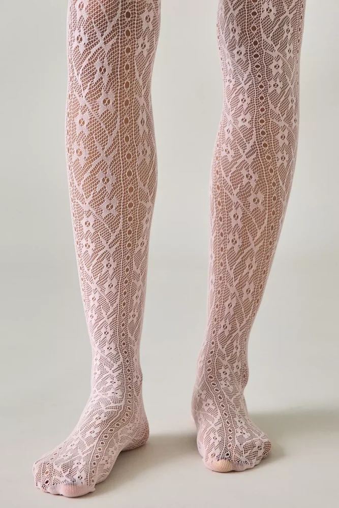 Ivy Semi-Sheer Interlace Tights