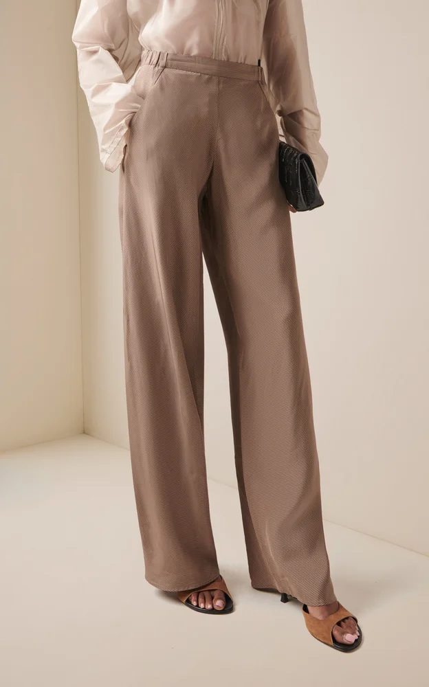 Vera Satin Wide-Leg Pants