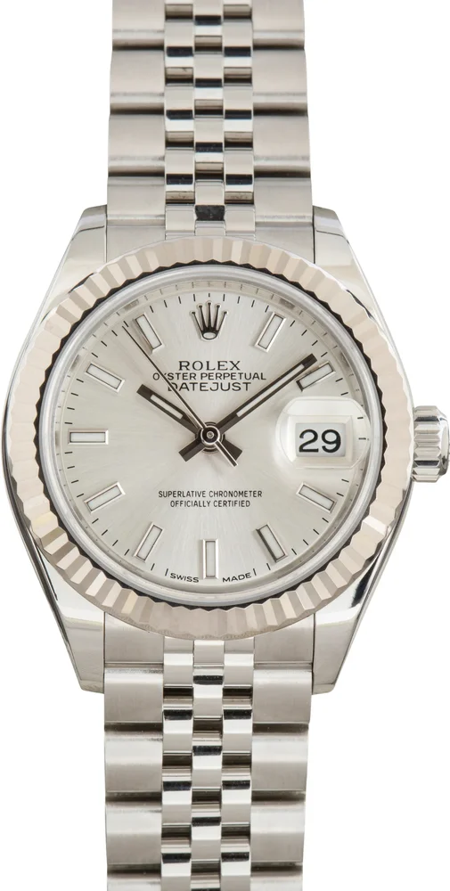 Pre-Owned Rolex Lady-Datejust 28 279174 Silver Dial Stainless Steel