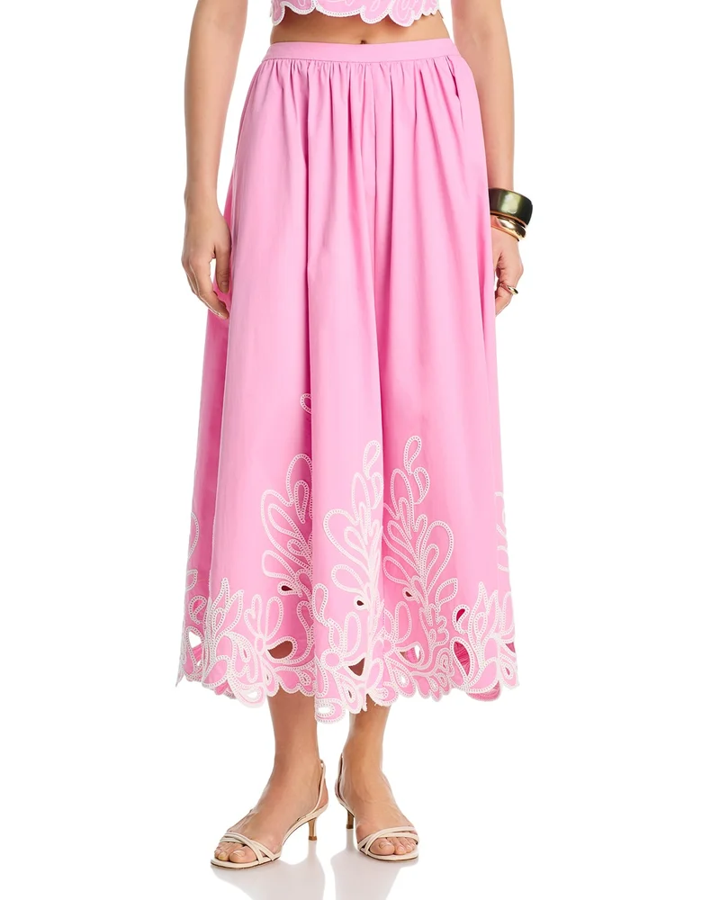 Paisley Bloom Embroidered Skirt