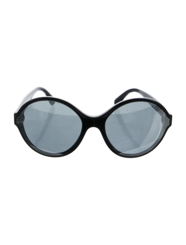 Interlocking CC Logo Round Sunglasses