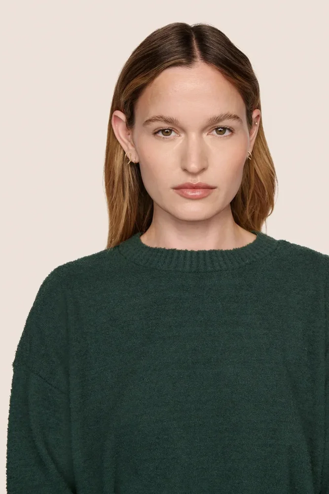 Recycled Boucle Crew Neck Pullover