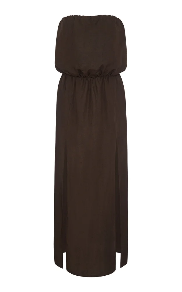 Air Linen High-Slit Maxi Dress