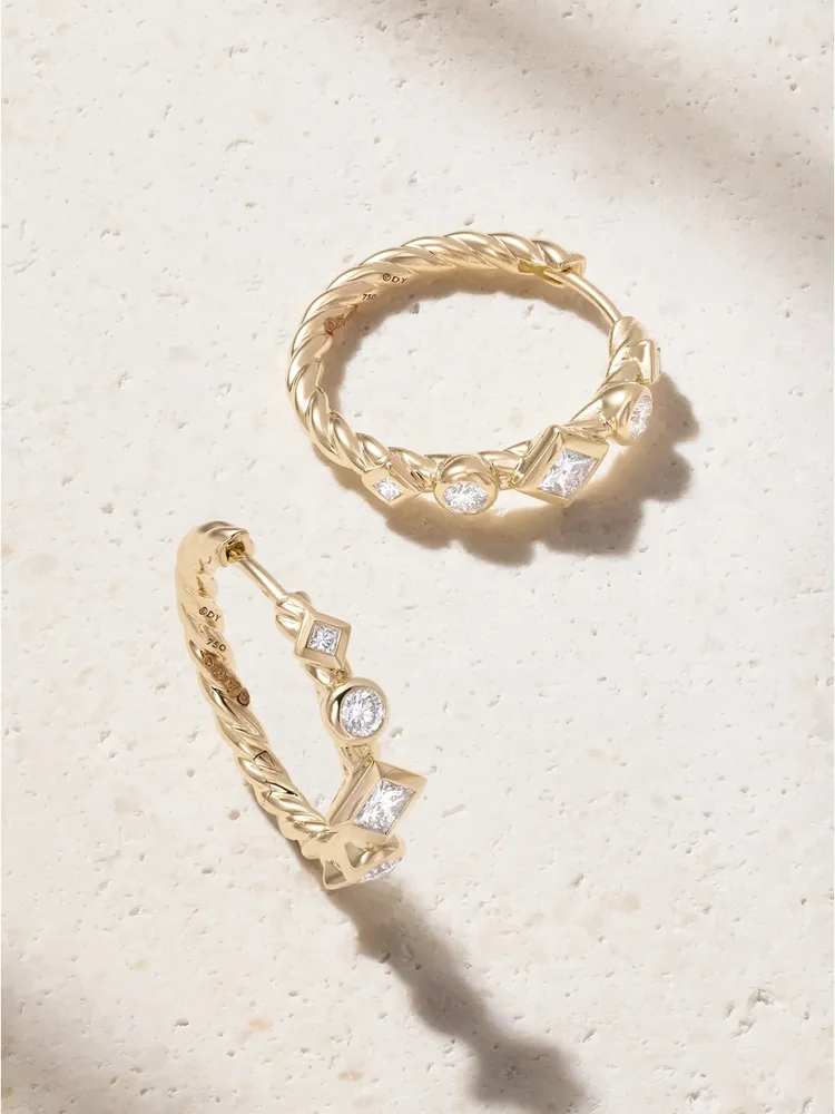 DAVID YURMAN 18-karat gold hoop earrings