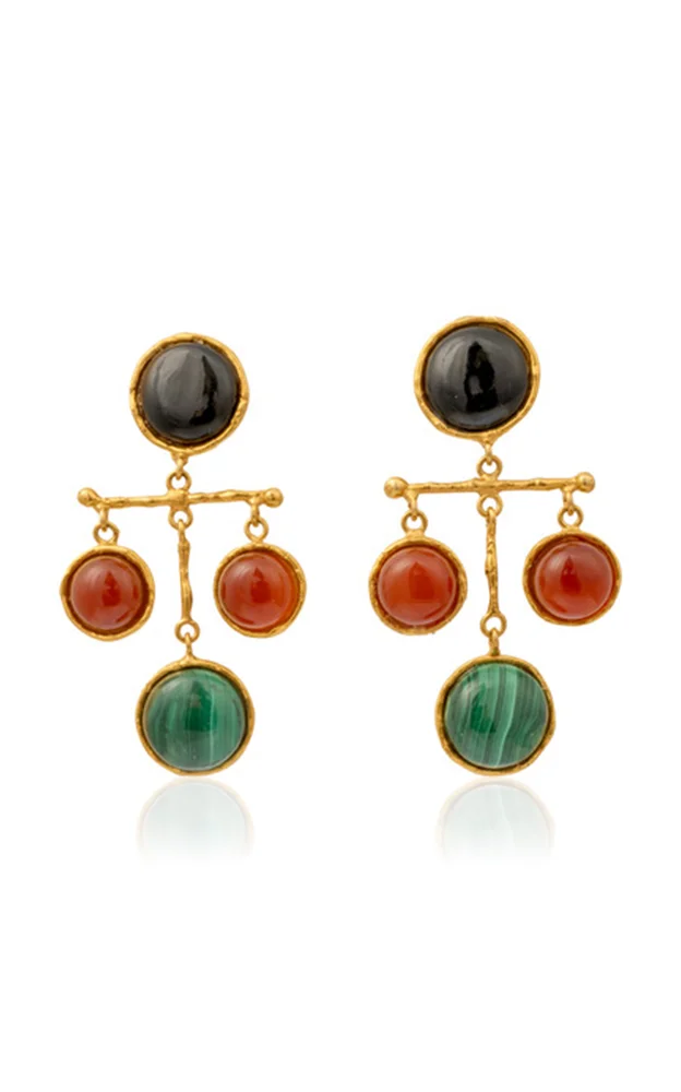 22kt Yellow Gold Plated Libra Earrings