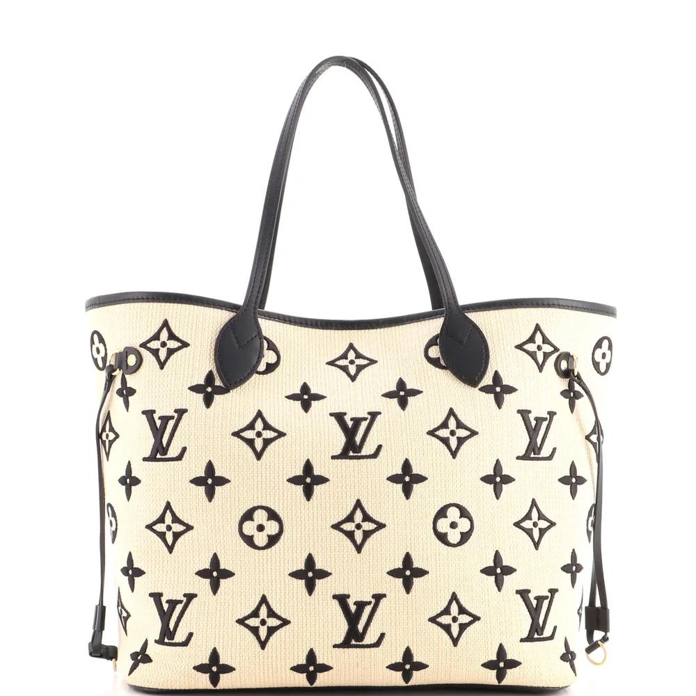 Louis Vuitton Neverfull NM Tote By The Pool Monogram Raffia MM