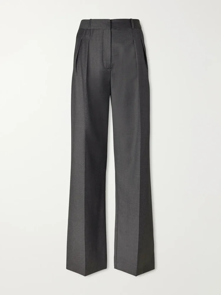 Sbiru pleated wool-twill straight-leg pants