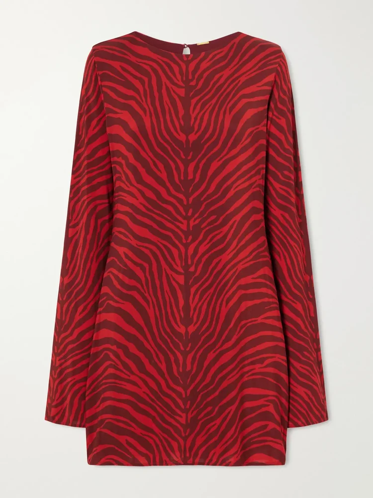 Maisha zebra-print stretch-jersey mini dress