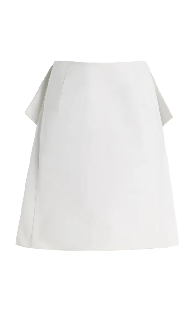 Contrast Back Twill Mini Skirt