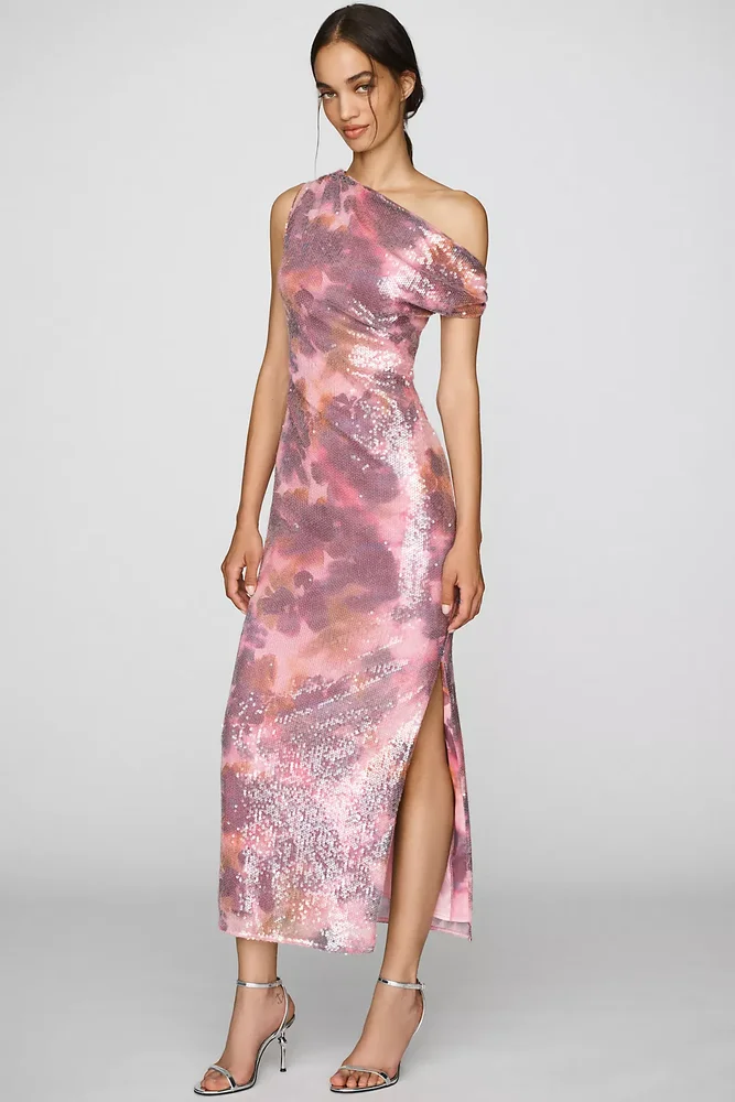 Lola Stretch Sequin Off-Shoulder Maxi Dress