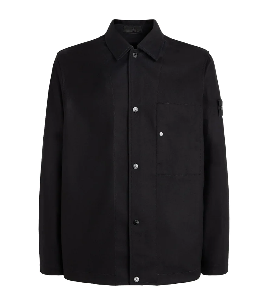 GHOST Piece Wool-Blend Overshirt