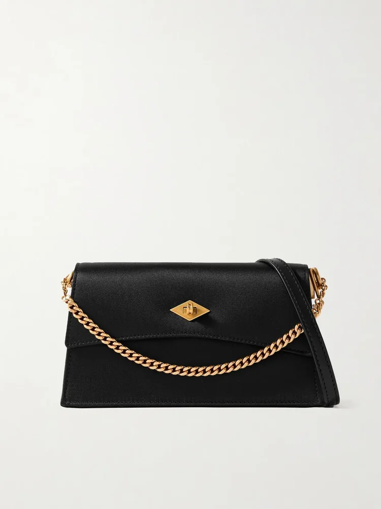 Roma silk-satin shoulder bag
