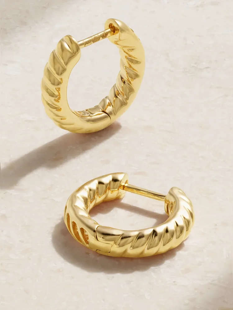 Zoe 18-karat gold hoop earrings