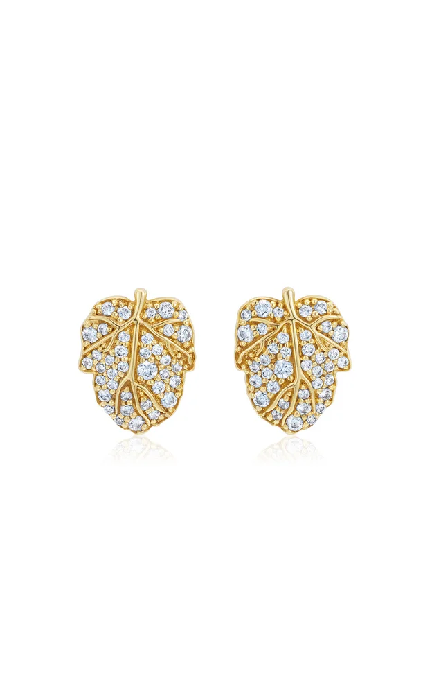 Hide n Seek 18K Yellow Gold Diamond Ready 2 Lead On Earrings