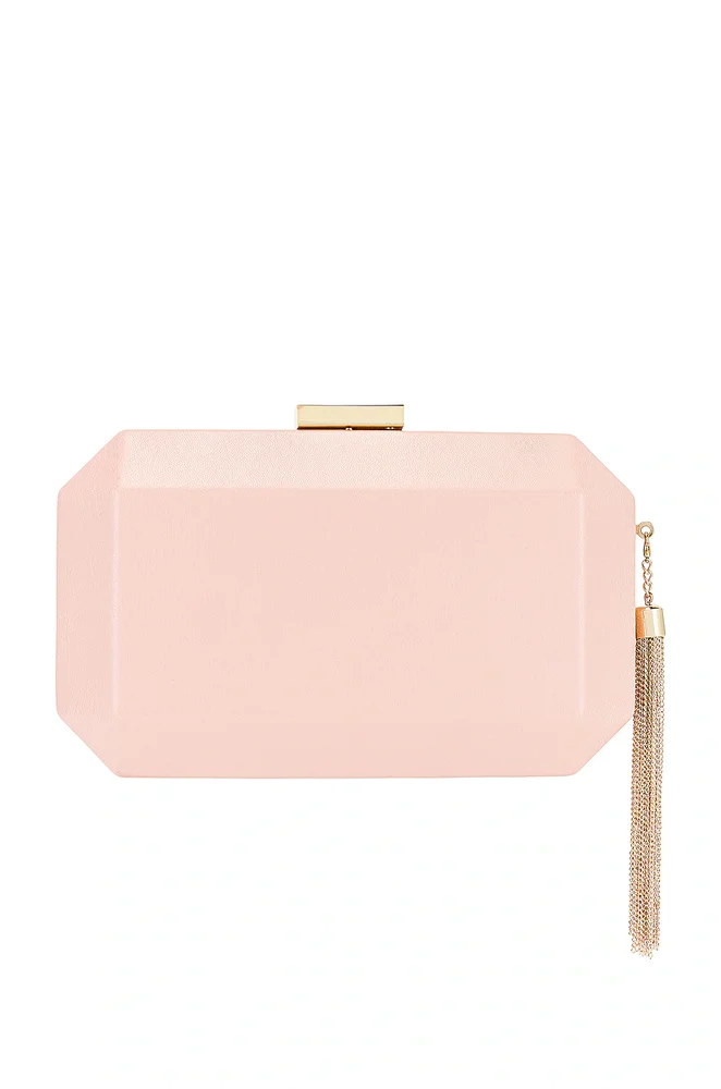Lia Facetted Clutch With Tassel