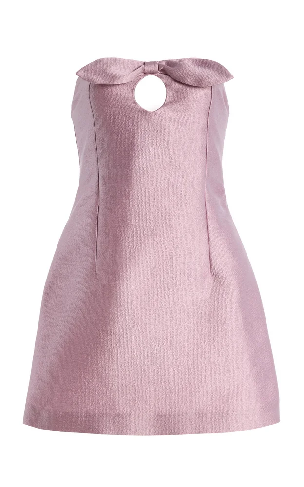 Charlotte Bow-Detailed Mini Dress