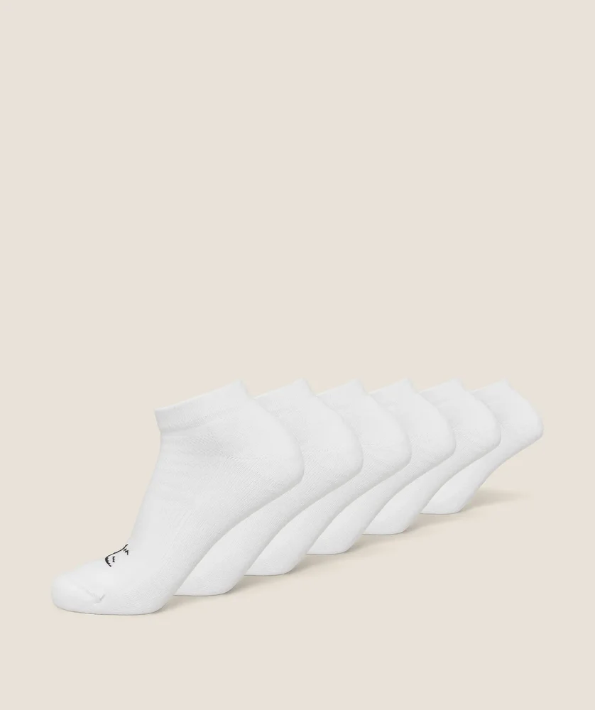 Gymshark Trainer Sock 6pk - White