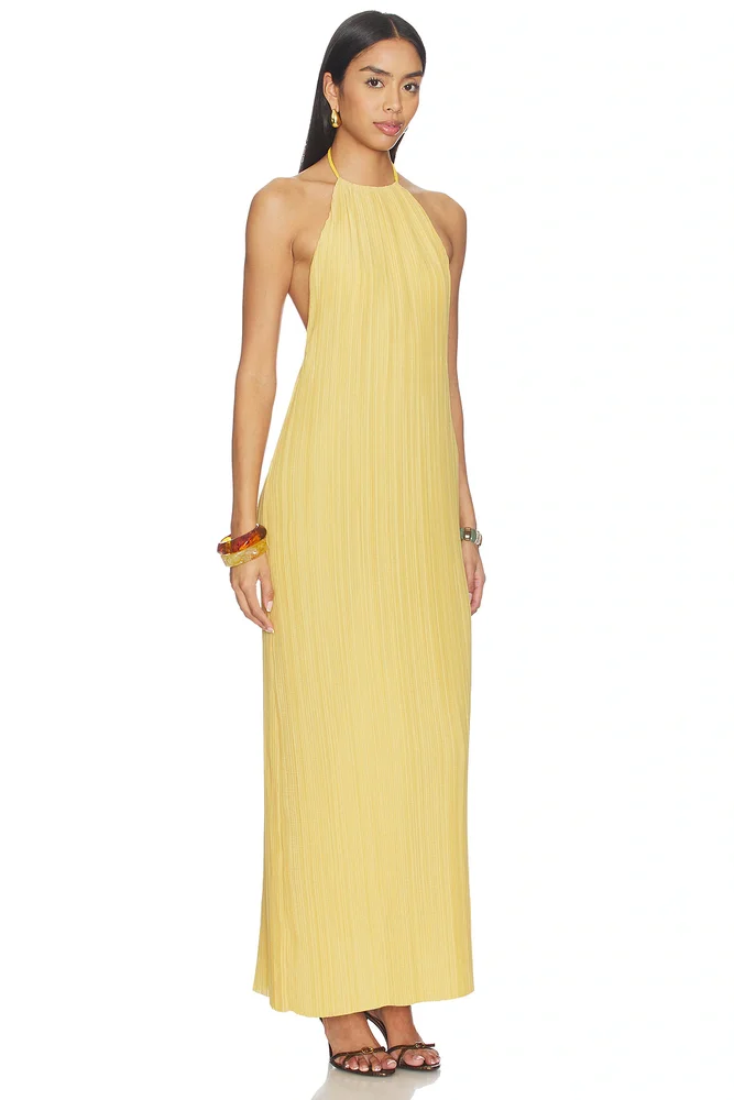 Women's Striped Polo Maxi Dress