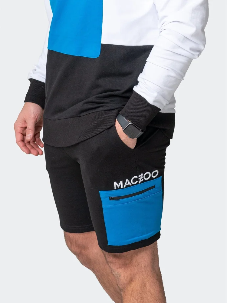 Maceoo - Men's Luxury Designer Royal Black Shorts