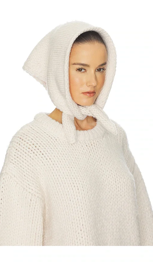 Kelcey Hand Knit Kerchief Scarf Helsa