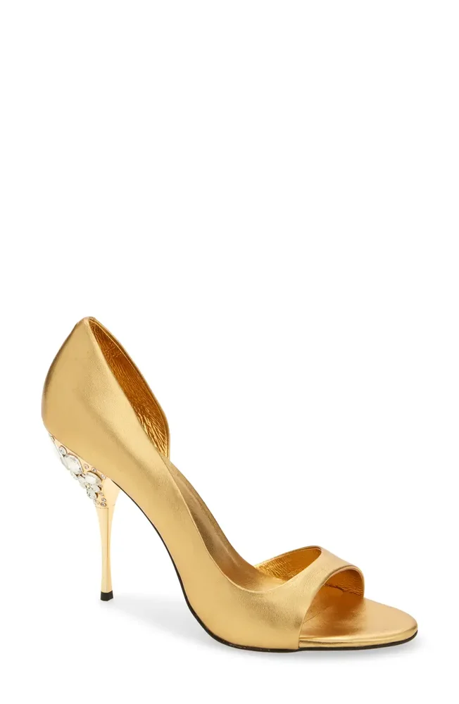 Alluria Crystal Heel Sandal
