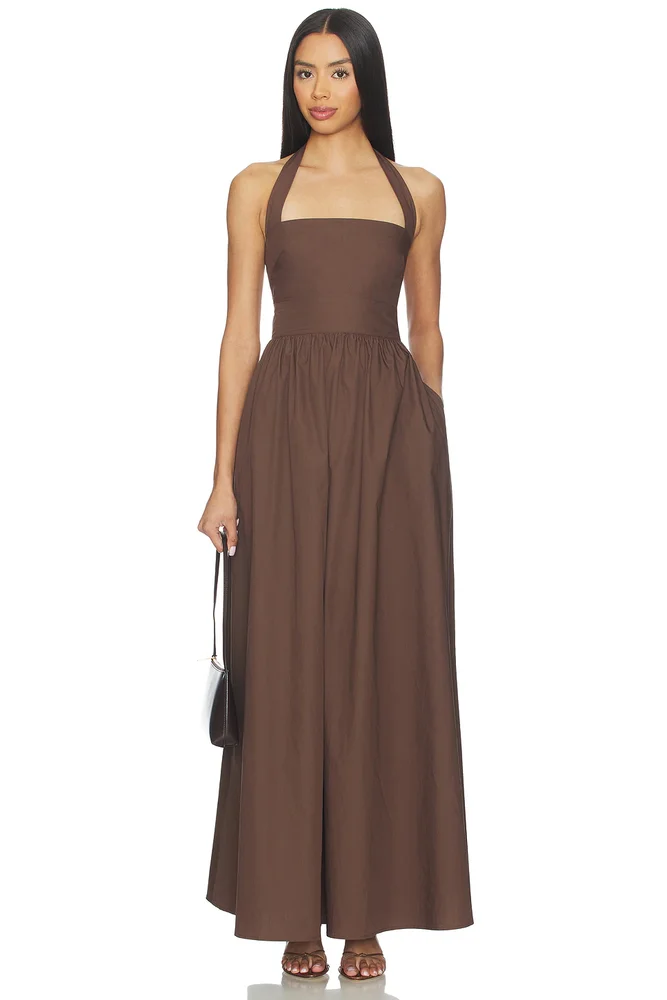 Poplin Tie Halter Dress