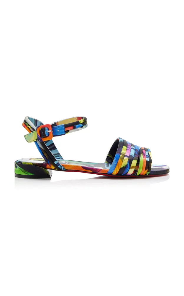 Exclusive Riviera Sweet Disco Jane Printed Satin Sandals